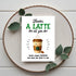 NKPDesigns Thanks A Latte For All You Do - Coffee Lovers Card - Pun Greeting - Funny Appreciation - Cute Card For Boss