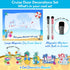 Cruise Door Decorations Magnetic Set - Large 11x13 Inch Dry Erase Board with 6 Fun Magnets, 2 Markers, Eraser