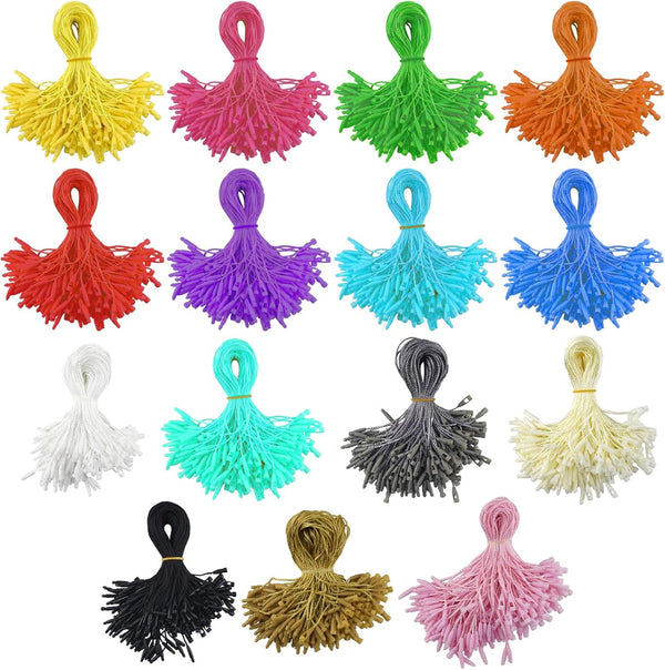 Renashed 1500Pcs 8 inch Nylon Snap Lock Pin Loop Fastener Hook Ties for Retail Store Clothes Tags, Price Tags, Luggage