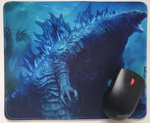 Blue Heat Ray Dinosaurs T-rex Computer Mouse Pad - Cool 12x10 Inches Table Mat for Gaming Office.