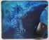 Blue Heat Ray Dinosaurs T-rex Computer Mouse Pad - Cool 12x10 Inches Table Mat for Gaming Office.