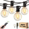 Outdoor Patio String Lights Waterproof with Remote, 50FT 18+1 G40 Edison LED