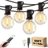 Outdoor Patio String Lights Waterproof with Remote, 50FT 18+1 G40 Edison LED