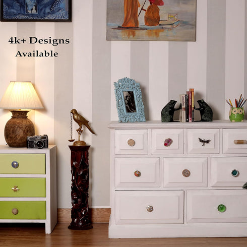 1 Indian Shelf Piece Ceramic Modern Cabinet Handles Drawer Knobs Dresser Pulls Contemporary Hardware