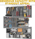 Ultrawall Metal Pegboard Panels, Black Peg Boards for Wall Organizer, Garage Tool Storage, 12"X16", 4pcs