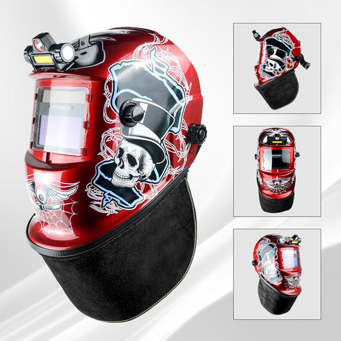 TRQWH Welding Helmet Bib Cover Extended Split Wrap-Around Helmet Back Cover with Press Fit Seal, for Most Welding