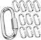 20Pack Quick Link, 3/16” Chain Link with 330lbs Loading, Stainless Steel Locking Carabiner Clip for Dog Leash