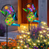 Solar Watering Can with Lights, Waterproof Solar Lantern with Butterfly Shepherd Hook, Hanging Garden Lights for Patio