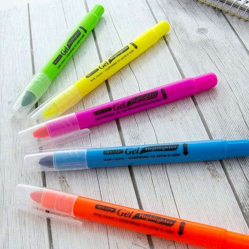 BAZIC 5 Fluorescent Gel Highlighter, Pack of 2341