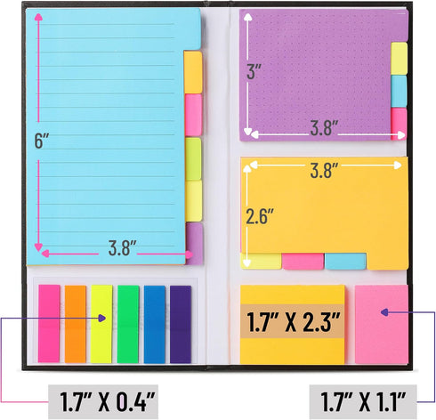 Mr. Pen Sticky Notes Set, 410 Pack, School and Office Supplies, Planner Sticky Note Dividers Tabs, Book Notes