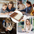 FYY Leather A6 Binder - 6 Ring Binder Notebook, Refillable Notebook A6 Planner Binder with Binder Pockets, A6 Dividers,