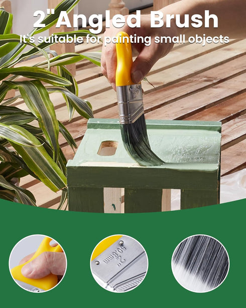 9 Inch 4 inch, 16 Set VOOMEY Paint Roller Kit with Extension Pole - Paint Roller with Tray, Mini Paint Roller Small