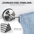 22 Inch YOHOM Suction Cup Towel Bar for Shower Stainless Steel Bathroom Hand Towel Holder Suction Washcloth Holder