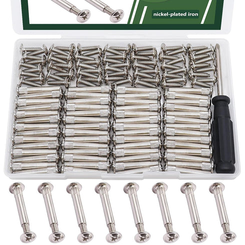 130PCS M4 Furniture Joint Connector Bolt & Cap Nut Kit, Furniture Screw