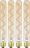 Leools Vintage LED Spiral Filament Bulb T10, 8.9inch Long, Dimmable Edison Light Bulbs, E26 Base, 4 Pack.