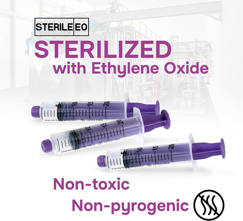 20ml (Pack 30) 30/bx Blister-Packed ONE-CARE Syringes ENFit of with Mounted Cap, Sterile, Syringes
