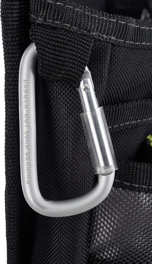 AWP Tool Organizer Pouch with 7 Pockets & Loops, Heavy-Duty Metal Belt Clip Attachment