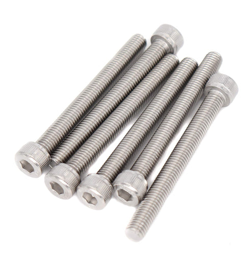 binifiMux 6pcs M8 x 80mm - 1.25mm Pitch Hex Socket Cap Bolts Screws, 304 Stainless Steel