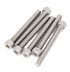 binifiMux 6pcs M8 x 80mm - 1.25mm Pitch Hex Socket Cap Bolts Screws, 304 Stainless Steel