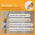Sikaflex-1a self-leveling concrete sealant - White - Use in green and damp applications - Premium-grade adhesive for a range of joints - 10.1 fl oz