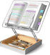 HUMANCOZY Book Stand with Storage, Book Holder for Reading Hands Free, Wooden Cookbook