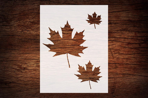 Reusable Maple Leaf Home Decor Stencil 8.5" x 11" - Custom Design for Autumn Crafts & Decorations