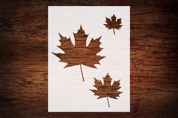 Reusable Maple Leaf Home Decor Stencil 8.5" x 11" - Custom Design for Autumn Crafts & Decorations