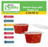 EcoQuality 50 Pack 2 Oz Leak Proof Plastic Condiment Souffle Containers with Attached Lids for Sauces, Food Storage