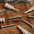 KURUI #8 Self Drilling Drywall Anchors, 140PCs Wall Anchors and Screws for Shelf Brackets, 75 Lbs Capacity
