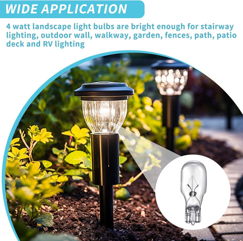 T5 Bulbs 12 4 Bulbs (30 Riakrum Landscape Light Volt Watt Landscape Lighting Low Voltage Wedge Base Replacement Lamp