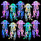Jellyfish Decor - 10 Pcs Light Up Jellyfish Lanterns, Hanging Jelly Fish