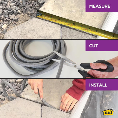 M-D Building Products 19100 Versatile Caulk Backer Rod Set, 1in x 10ft, Essential Foam Rods