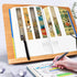 wishacc Book Stand XL-Large Size, 15.4" x 11.0" Adjustable Foldable Book Holder for Cookbooks, Textbooks, Tablets