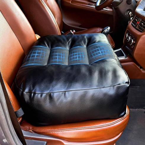 CRAURU 17.7"x15.7"x5.9" Adult Booster Car Seat Cushion for Office Chair & Driving Thick Car Seat Cushion with Handle