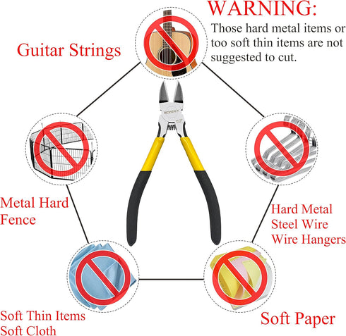 BOOSDEN 5 inch Flush Wire Cutters, Dikes for Crafting Electrical Jewelry Making, Precision Small Wire Snips