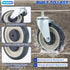 5 Inch 4 Pack, 2 Stemless 2 Shopping Cart Wheels Replacement Kit | & Stem Threaded Caster Wheels with Hardware| Ideal