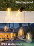 30ft 16 Dimmable ST38 Bulbs, 2700k Commercial GPATIO Waterproof Patio Lights with Hanging Lights Globe Shatterproof