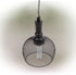 Alpine Corporation 10" Tall Hanging Solar Powered Outdoor Mesh Lantern with LED Lights, Black
