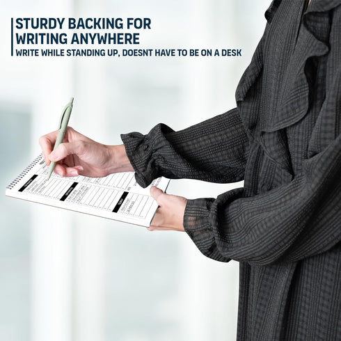 Weekly Planner To Do List Pad - 8.5x11" 52 Sheets Spiral - Desk Notepad with Multiple Sections, Undated Planning