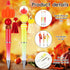 Jutom 12 Pcs Fall Beadable Pens with 50 Pcs Colorful Pumpkin Beads, 12 Tassels, 12 Pendants for Thanksgiving DIY Gift