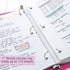 BAZIC 1" Economy View 3 Ring Binder Organizer - Fuchsia, Round Ring, Holds 175 Sheets, 1-Count