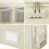 ENGPOW Fireproof Document Box with Lock, Collapsible File Storage Organizer Box with Zipper Lid, Portable Home Office