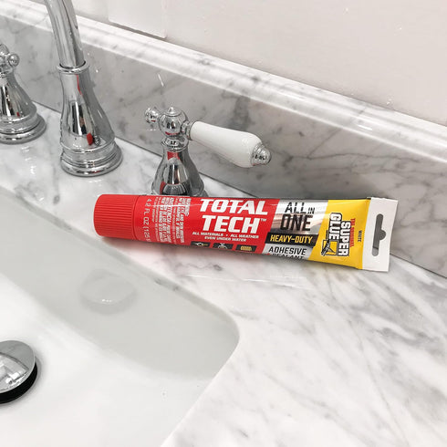 Super Glue - Total Tech - Clear, All-In-One Adhesive & Sealant, 4.2oz Tubes (Pack of 2)