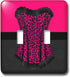 3dRose lsp_58704_2 Cheetah Print Corset Fishnet Double Toggle Switch, Black/Pink