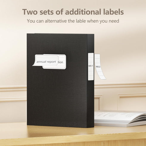 JiaWei Binder - 3 Pack Storage Folders Box with Magnetic Closure, Letter Size Binder, 300 Sheets Capacity