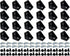 24 Sets Black 2020 Series Aluminum Extrusion Profile Connector Set, 24 pcs Corner Brackets, 48 pcs T-Nuts