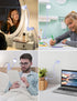 Clip on Lamp USB Reading Light, 3 Color Modes, 10 Brightness Dimmable, Flexible Gooseneck Desk Lamp for Home