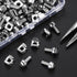 110 Pcs/55 Set Rack Mount Screws and Cage Nuts for Server Cabinet, Carbon Steel Mounting Screws and Cage Nuts
