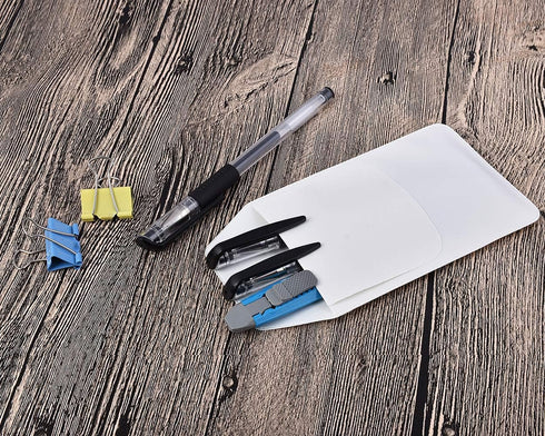 DS. DISTINCTIVE STYLE 10 Pieces PVC Pocket Protectors for School, Hospital, Office Supplies (White)