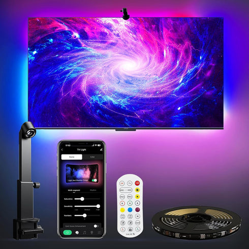 CCILAND TV LED Backlight with Camera for 55-65 inch Screens, 13Ft LED